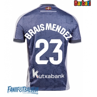 Real Sociedad Brais Mendez #23 Tricou Fotbal Replică 2025-26 Barbati Deplasare